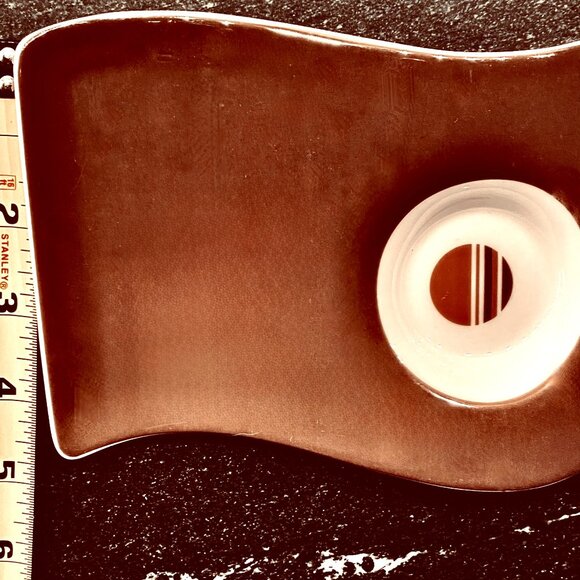 Villeroy & Boch New Wave Snack Saucer Plate Trinket Tray Brown Rare Color VTG - Picture 4 of 4